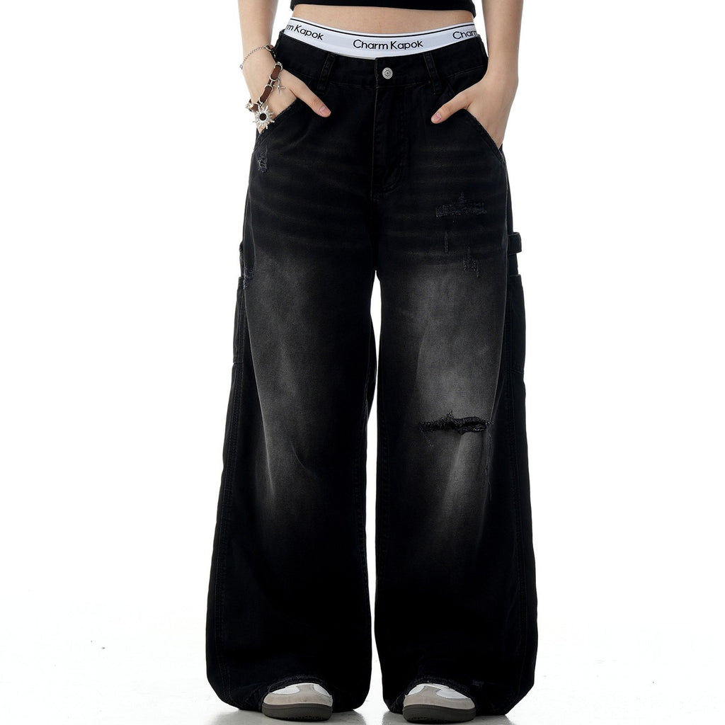 American Retro Tattered Jeans photo 2