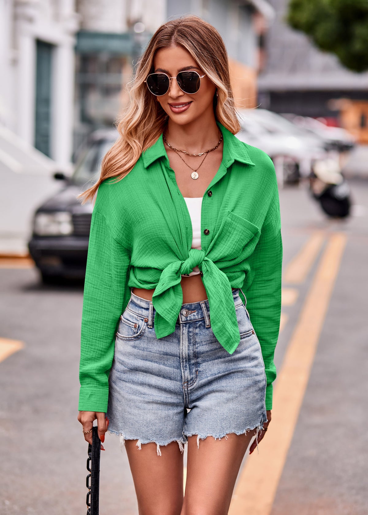 Textured Dropped Shoulder Longline Shirt (16)