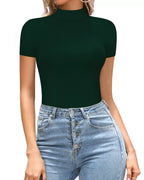 Mock Neck Short Sleeve Bodysuit (6)