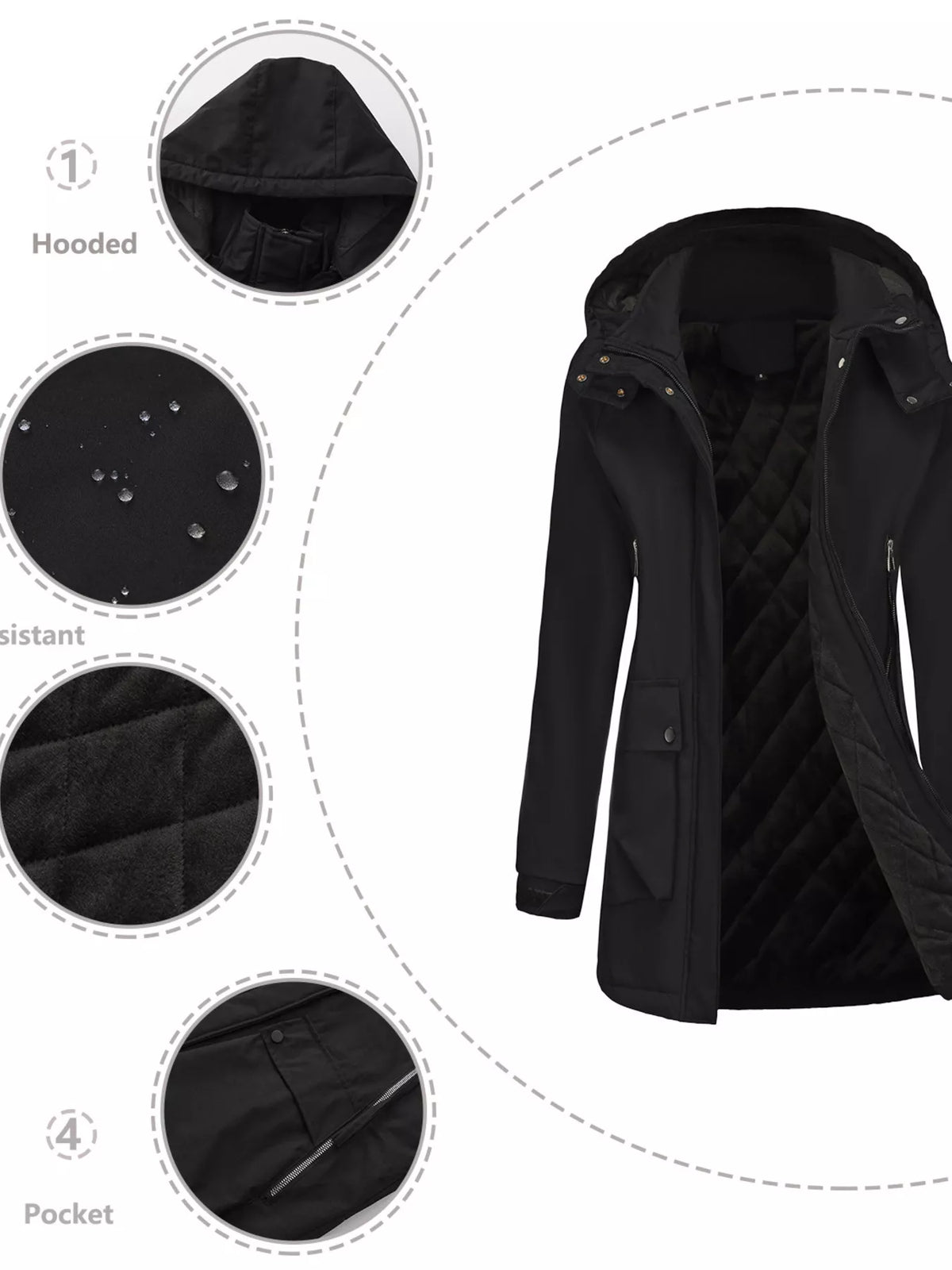 Full Size Zip Up Hooded Parka Outerwear Plus (17)