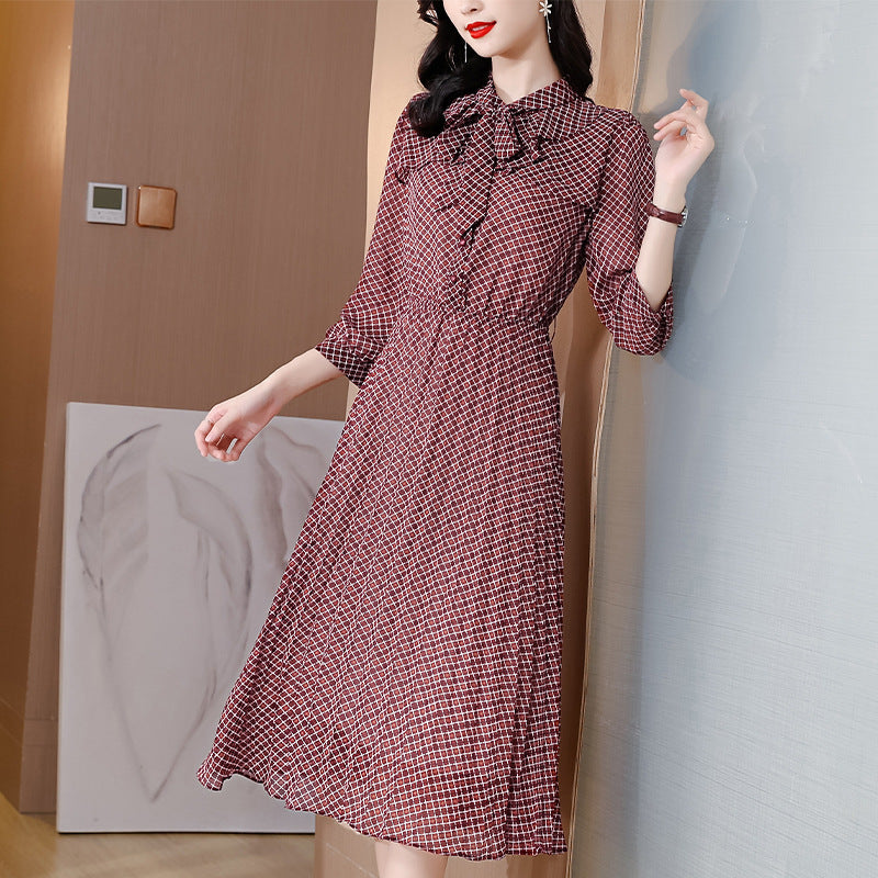 Polyester Chiffon Floral Dress variant CJLY139238601AZ|CJLY139238602BY|CJLY139238603CX|CJLY139238604DW