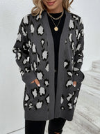 Leopard Open Front Dropped Shoulder Cardigan (14)