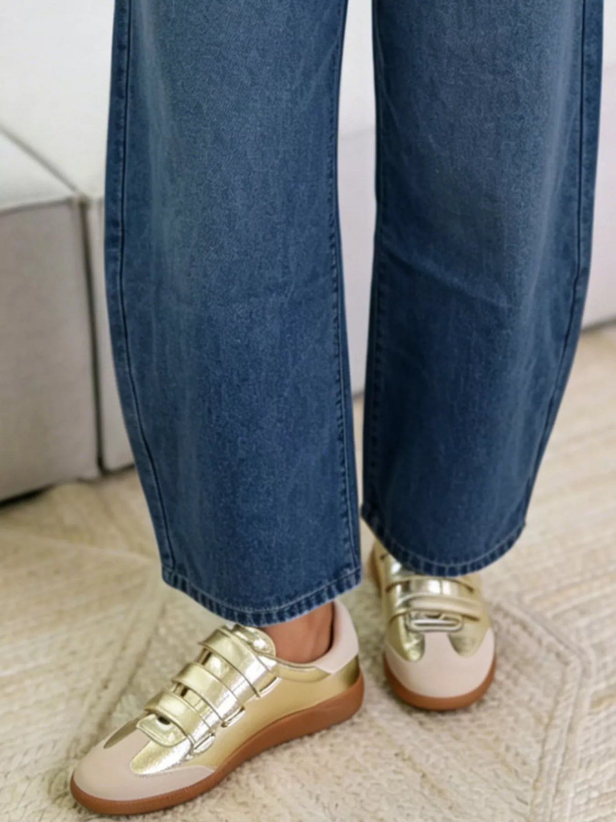 Wide-leg Jeans Front Patch Pockets (7)