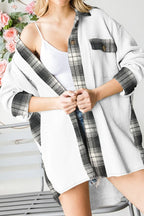 Plaid Button Down Collared Jacket (24)