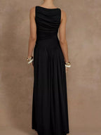 Full Size Ruched Sleeveless Maxi Dress Plus (4)