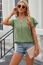Notched Cap Sleeve T-shirt (11)