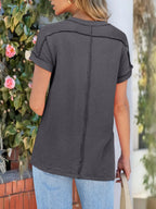 Round Neck Short Sleeve T-shirt (6)