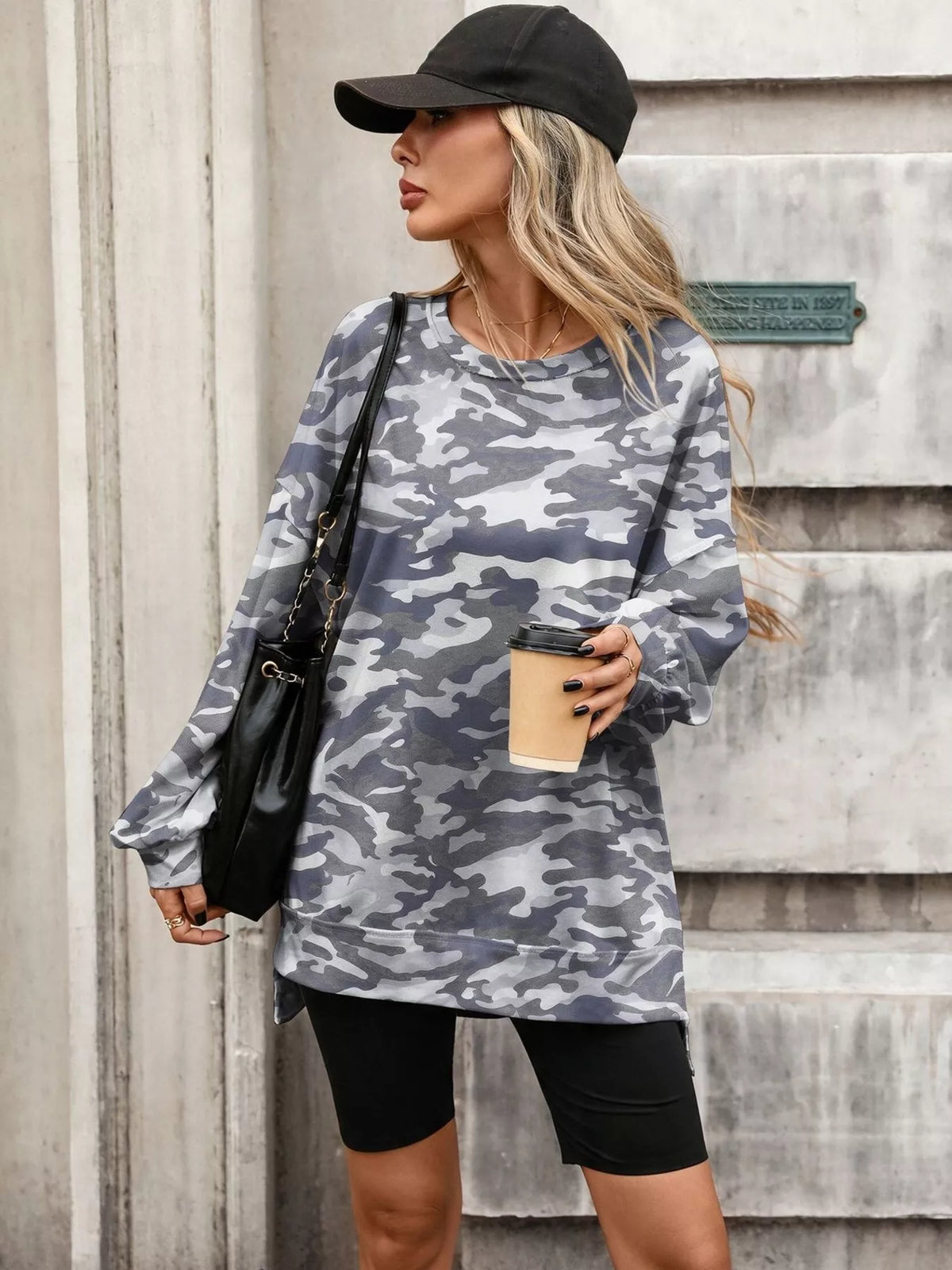 Printed Round Neck Sweatshirt (20)