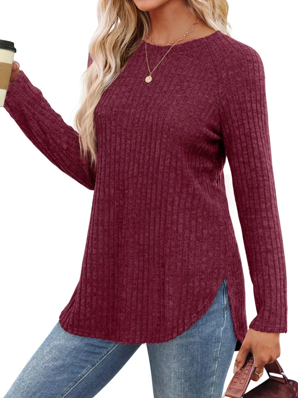 Round Neck Raglan Sleeve T-shirt (15)