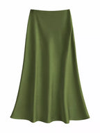 Full Size High-waisted Satin Midi Skirt Plus (23)
