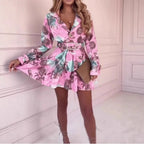High Waist Tight Waist Tied Dress photo 4