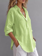 Collared Neck Long Sleeve Blouse (8)