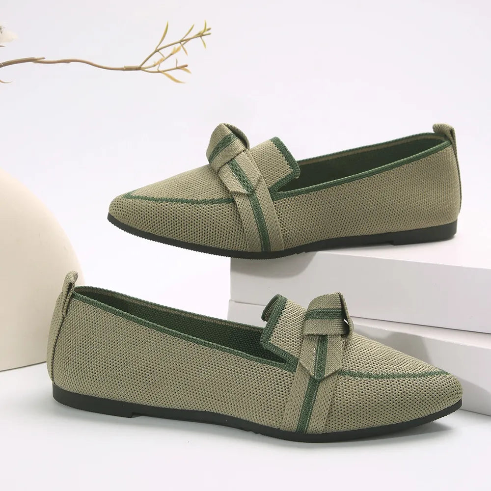 Point Toe Mesh Flat Slip-ons (3)