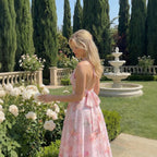 Halter-neck V-neck Backless Dress photo 2
