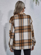 Plaid Button Down Collared Jacket (2)