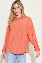 Full Size Ribbed Round Neck Long Sleeve T-shirt (16)