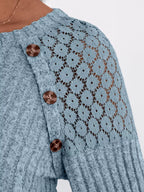 Ribbed Knit T-shirt Lace Shoulder Detail (15)