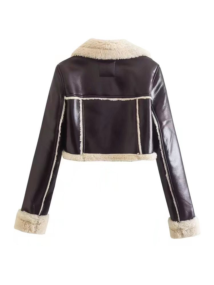 Short Lapel Long Sleeve Slim Jacket photo 3