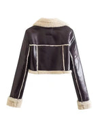 Short Lapel Long Sleeve Slim Jacket photo 3