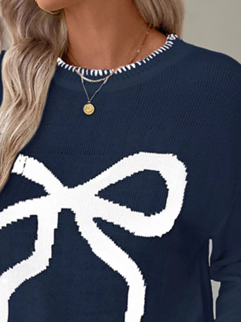 Bow Round Neck Sweater (8)