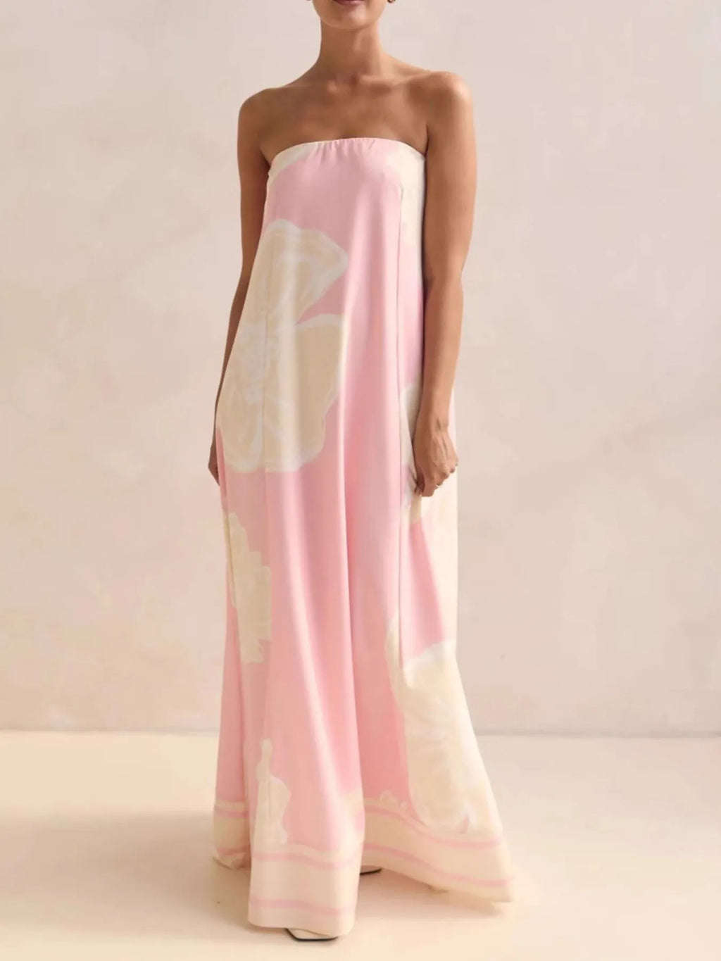 Smocked Printed Tube Maxi Dress (24)