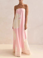 Smocked Printed Tube Maxi Dress (24)