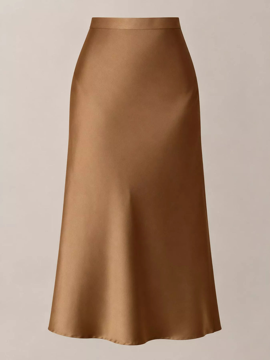 High-waisted Satin Midi Skirt (30)