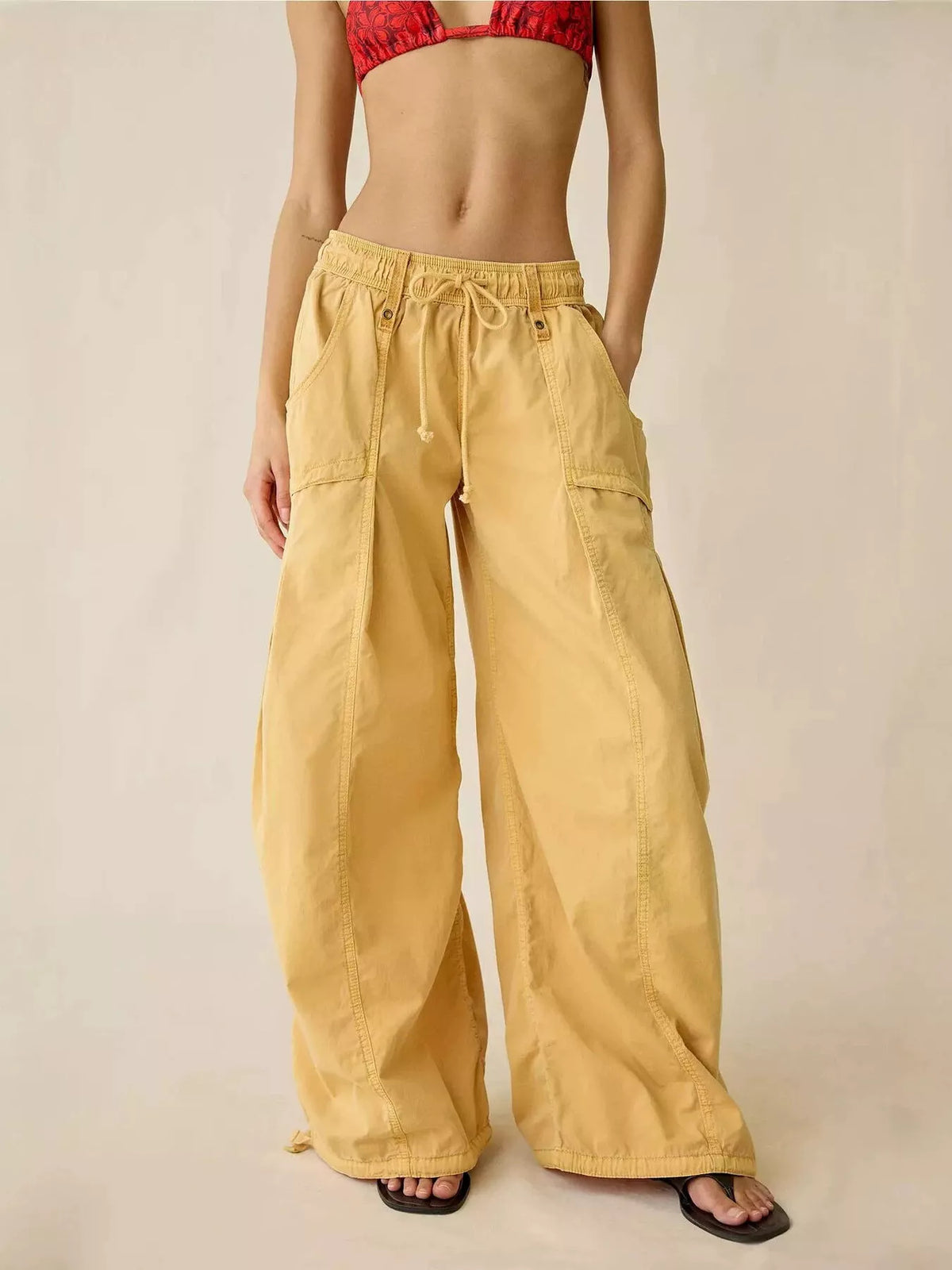 High-waisted Cargo Wide-leg Pants (8)