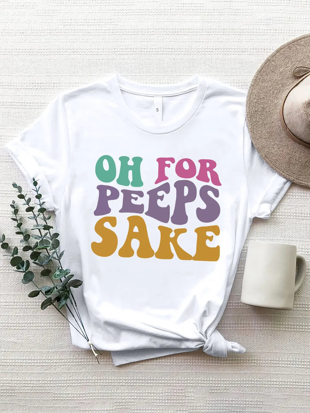 Oh Peeps Sake Round Neck T-shirt