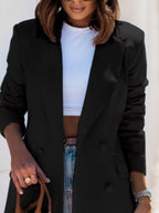 Lapel Collar Long Sleeve Blazer (12)