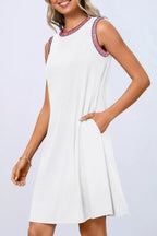 Round Neck Sleeveless Mini Tank Dress (17)