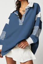 Collared Neck Long Sleeve Sweatshirt (4)