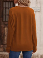 V-neck Long Sleeve T-shirt (23)