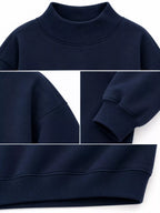 Oversized Mock Neck Long Sleeve Sweatshirt (53)