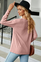 V-neck Lantern Sleeve T-shirt (24)