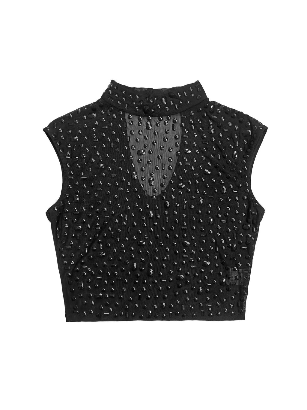 Rhinestone Sleeveless Top Skirt Set (12)