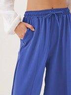 Full Size Drawstring Wide Leg Cropped Pants Plus (30)