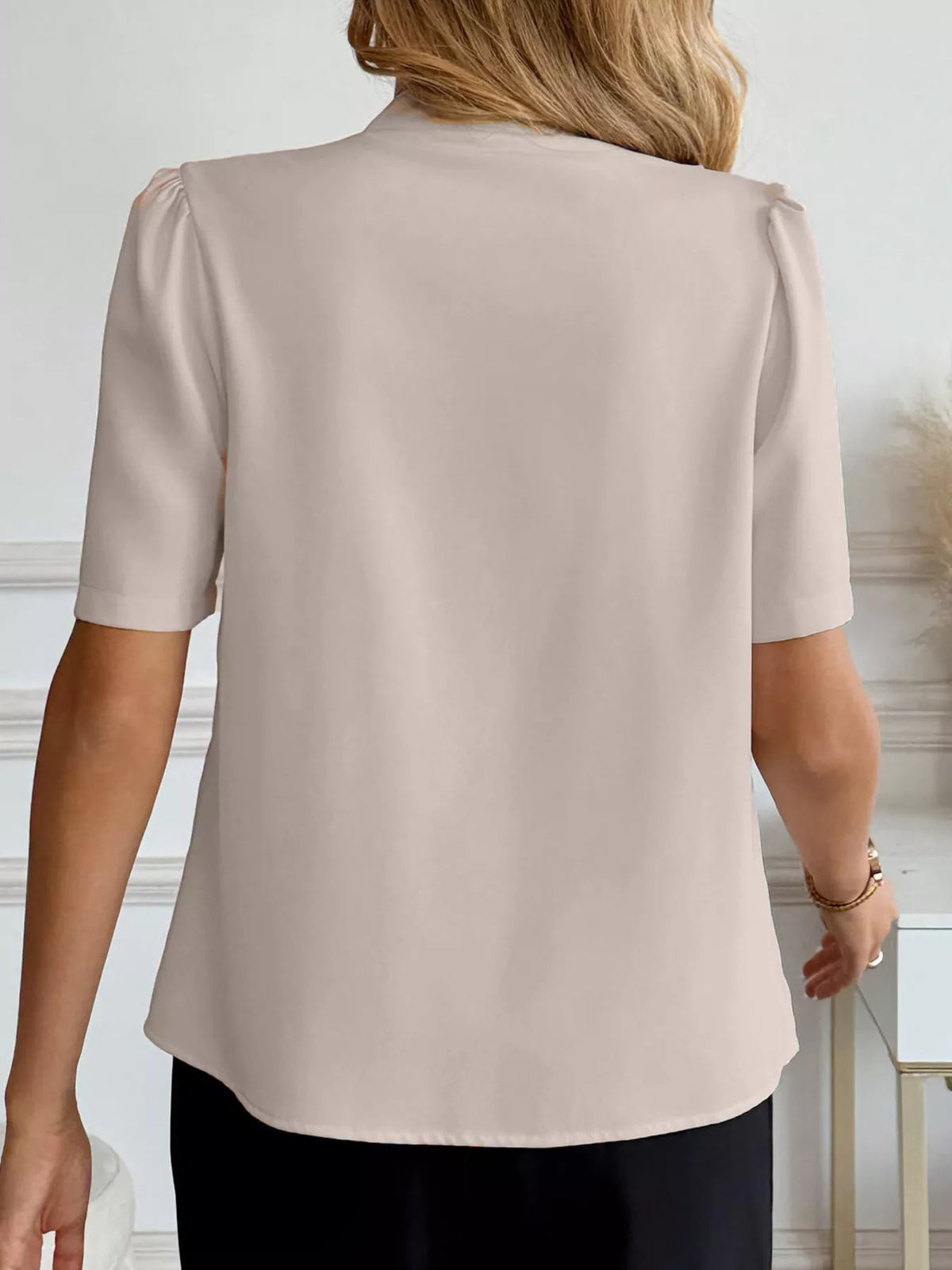 V-neck Button-down Shirt (5)