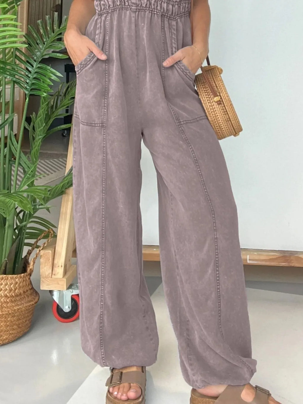 Full Size Wide Leg Spaghetti Strap Jumpsuit Plus (5)