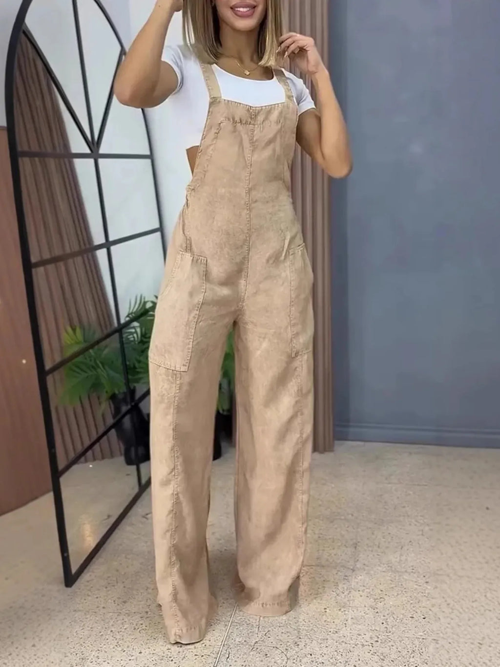 Full Size Wide Leg Washed Denim Overalls Plus (5)