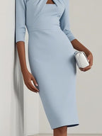 Twist-front Cutout Midi Dress (3)