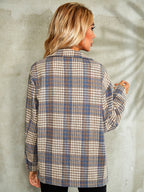 Plaid Button Down Collared Jacket (12)