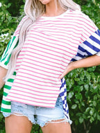Colorful Striped Oversized T-shirt (15)