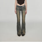 Vintage Washed Distressed Straight Leg Jeans photo 4