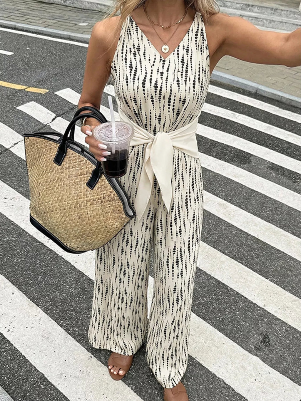Printed Wide Leg Jumpsuit (2)
