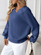 Notched Raglan Sleeve Sweatshirt (3)