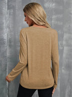 V-neck Long Sleeve T-shirt (2)