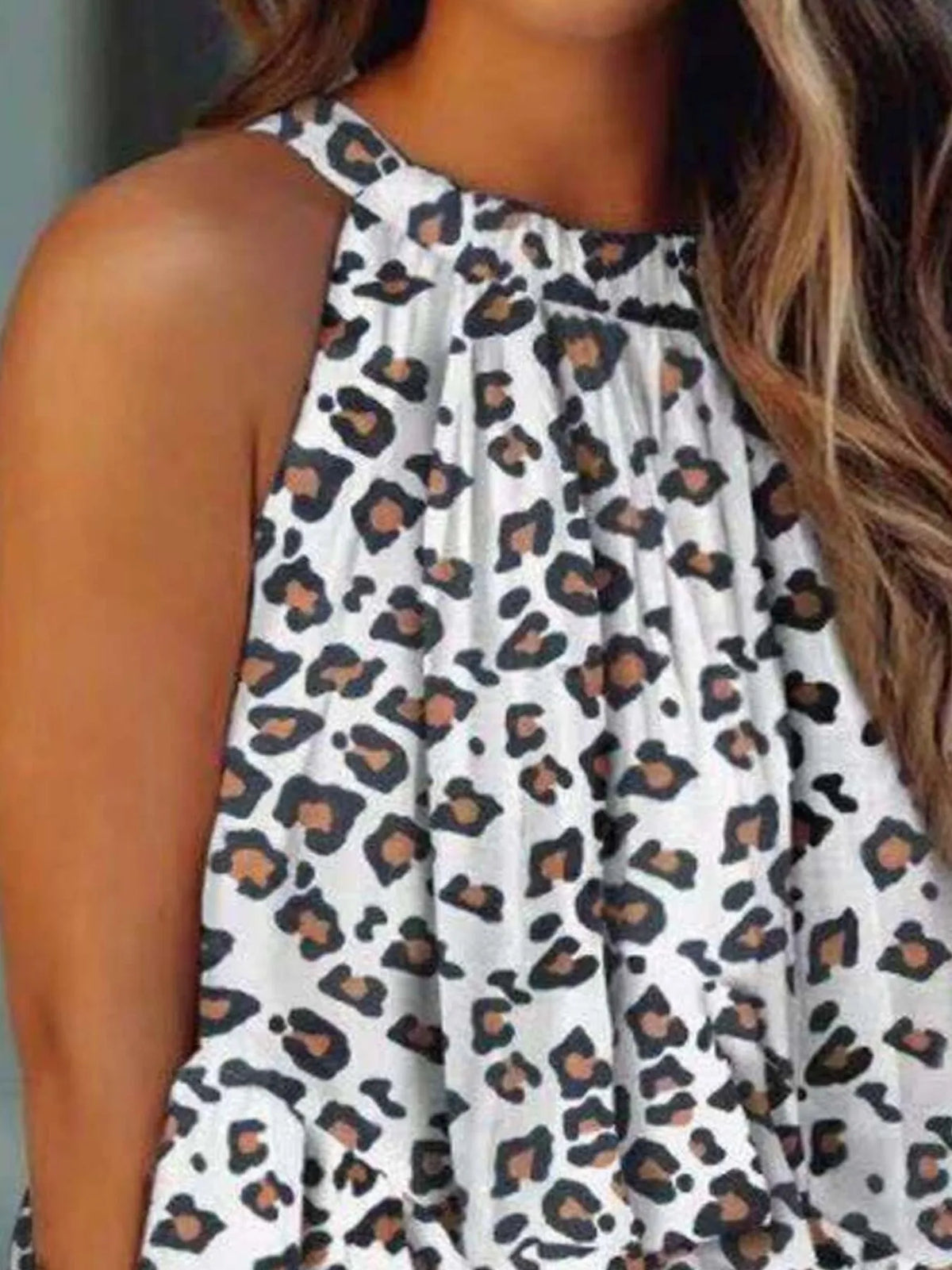 Ruffled Printed Halter Neck Cami Top (8)