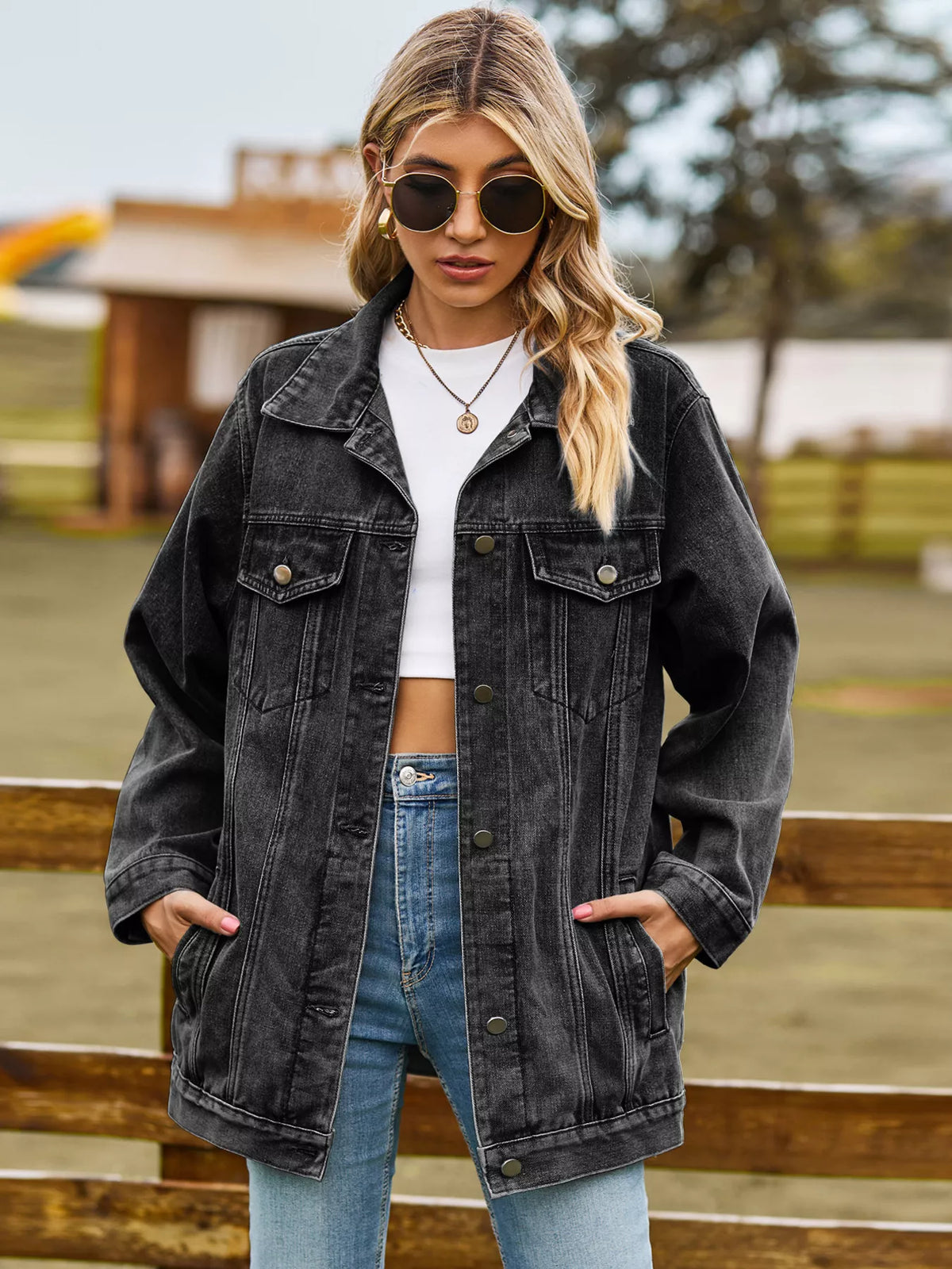 Button Up Long Sleeve Denim Jacket (6)