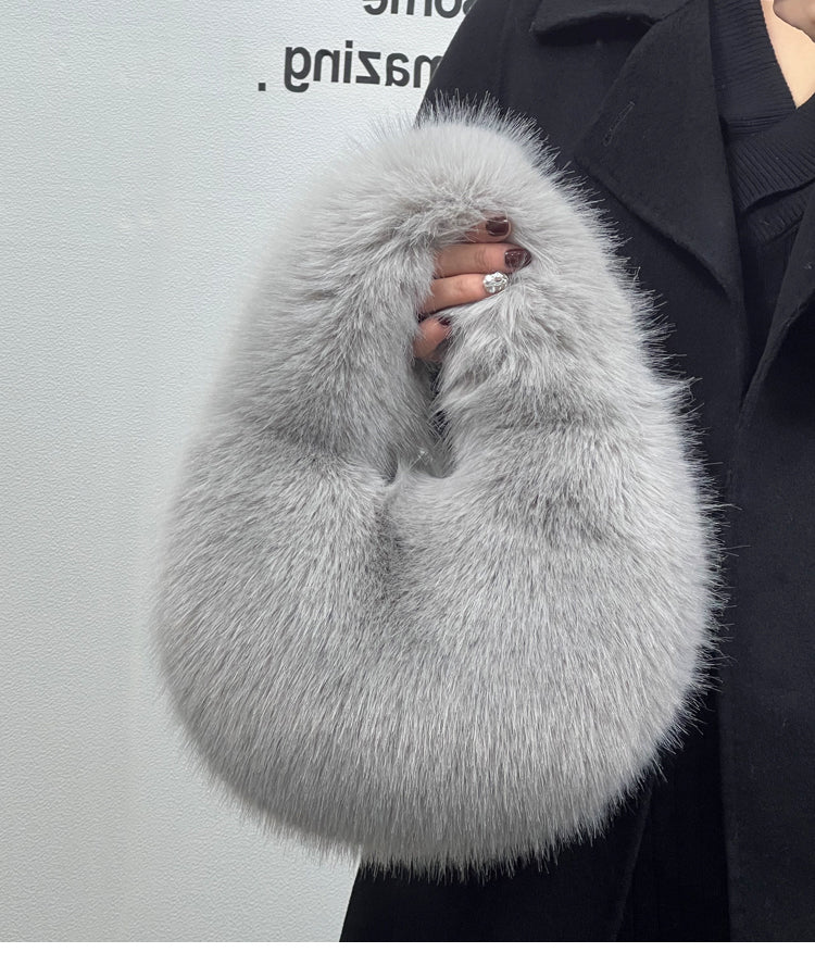 Portable Fur Bag Fall Winter Popular photo 11
